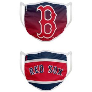2 Licensed Boston RedSox MLB Adult Face Masks